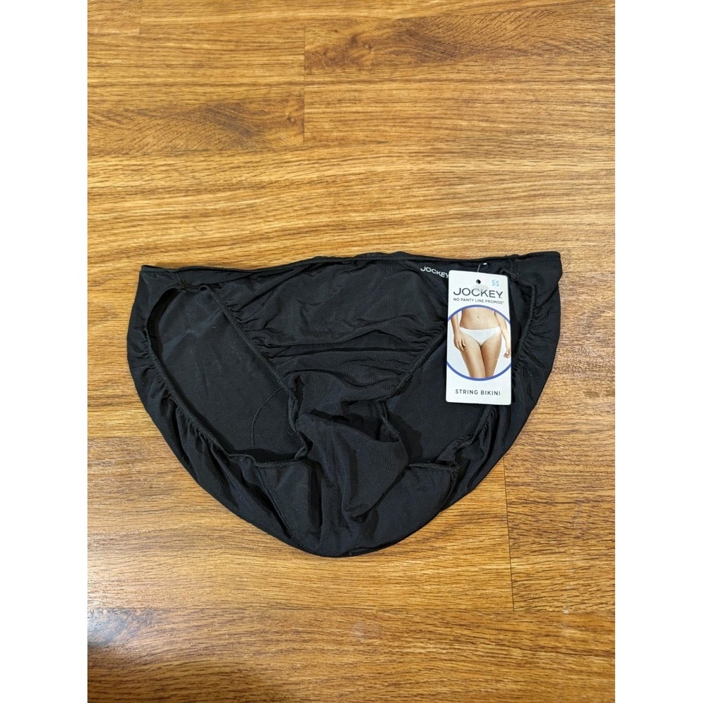 NWT jockey no panty line string bikini Black